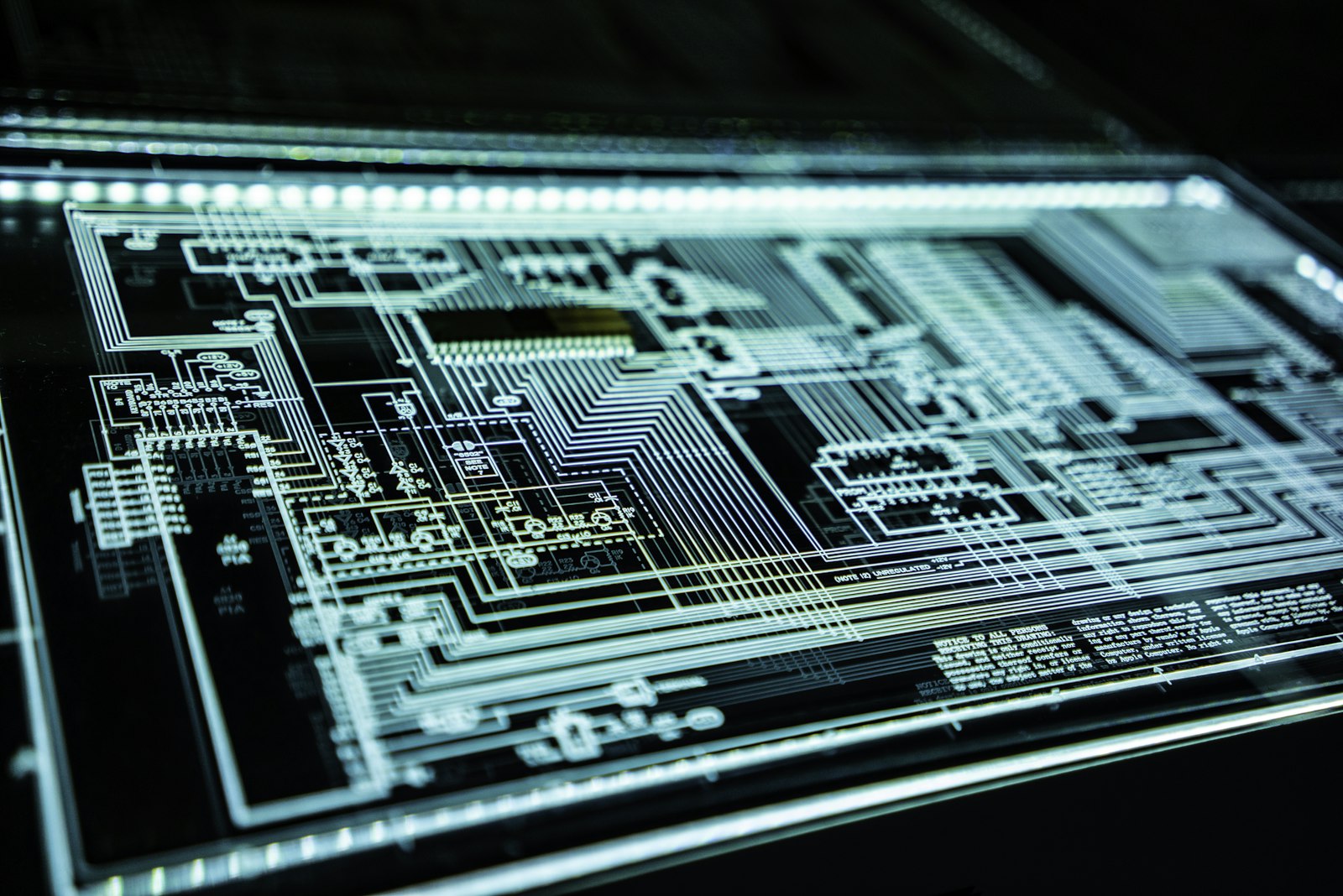 A glowing blue circuit pattern representing the encryption that protects a password manager