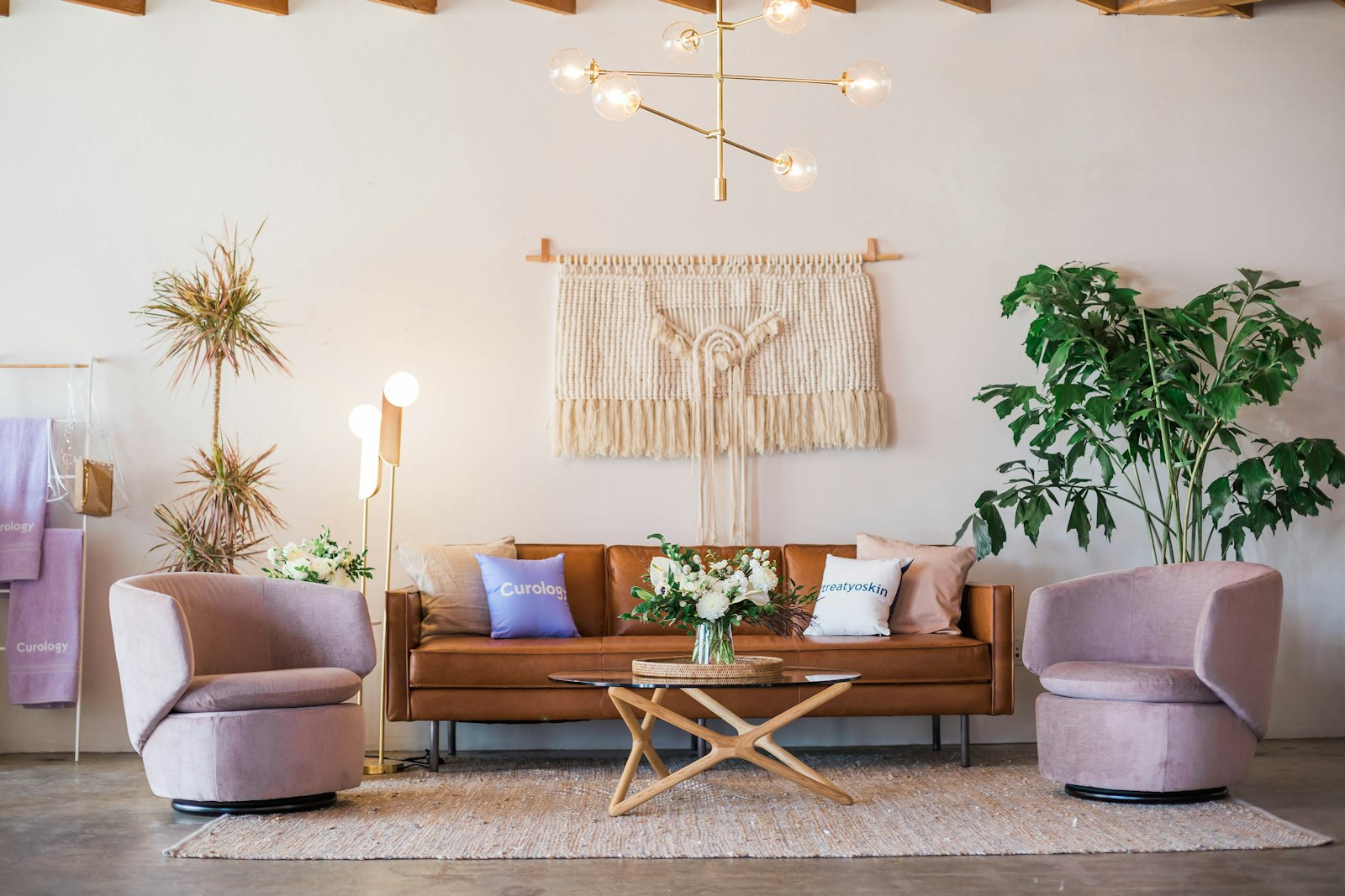 A warm, plant-filled living room — home life as covered on the ConnectionCafe.com lifestyle blog