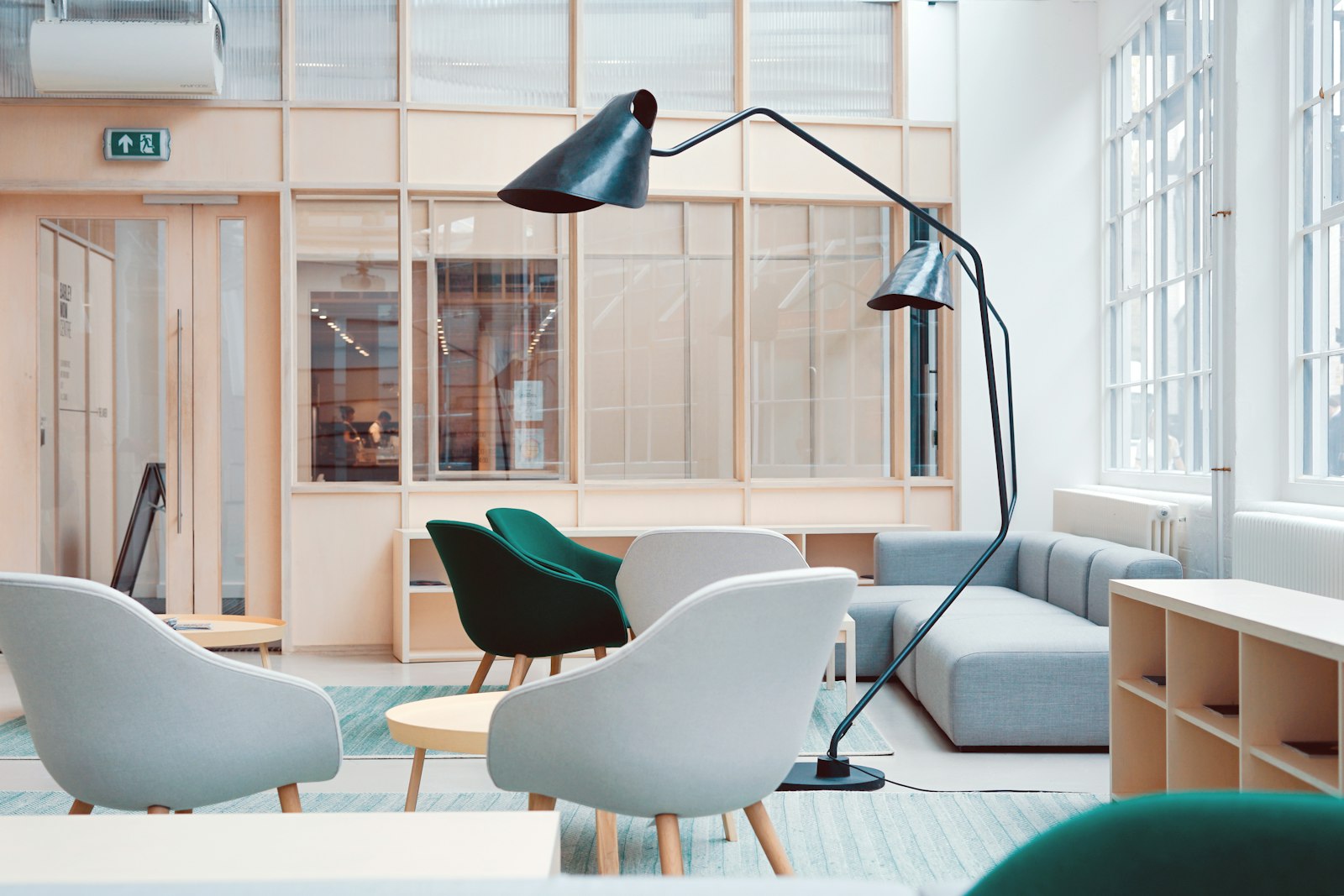 A bright, calm lounge with armchairs and a floor lamp, introducing the ConnectionCafe.com lifestyle blog